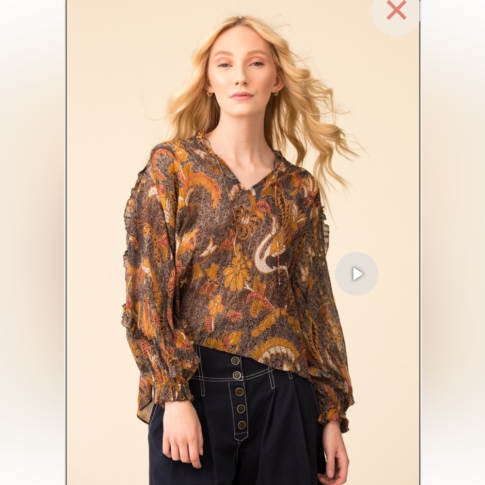 Ulla Johnson Lara Blouse in Amber 🍁